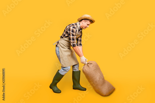 Fotografie Heavy many difficult strength people person concept