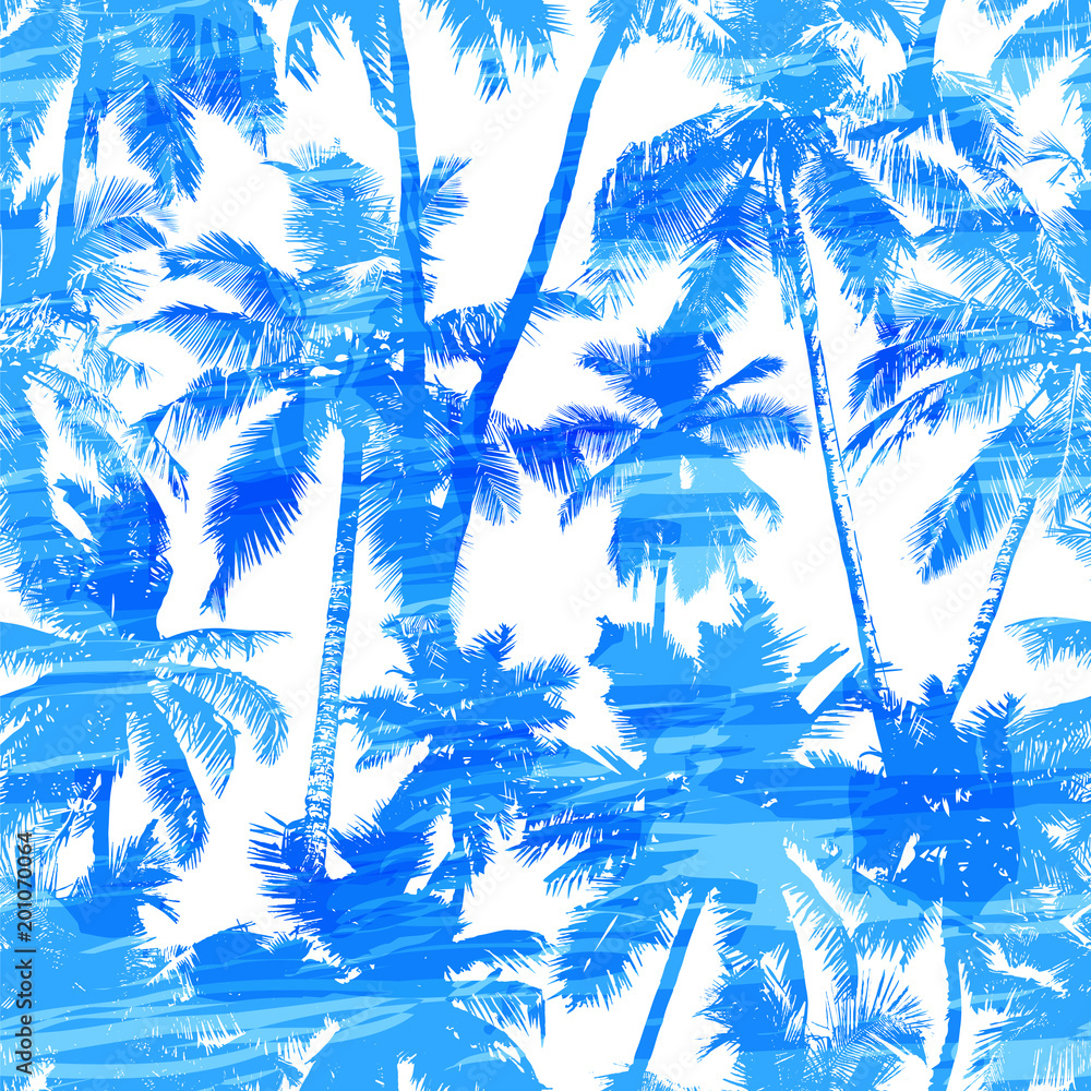 Naklejka premium seamless palm pattern