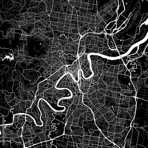 Fotografie Area map of Brisbane, Australia