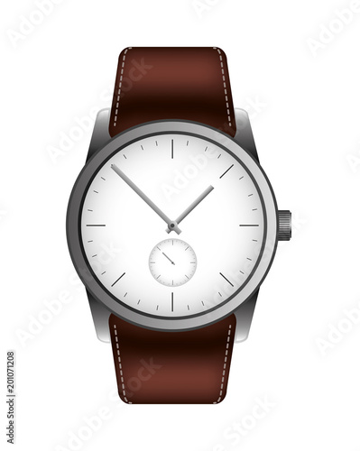 wristwatch masculine isolated icon vector illustration design