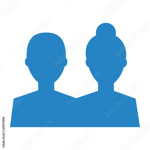 silhouette man and woman vector illustration design