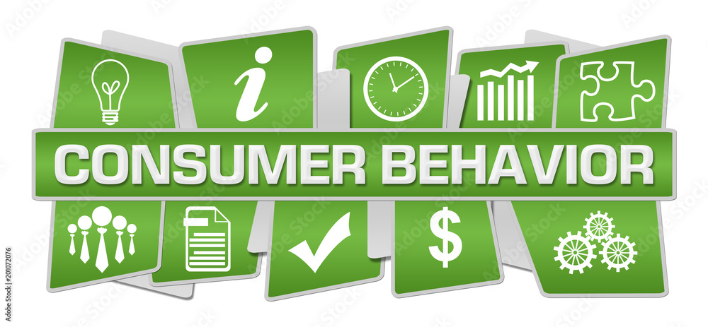 Consumer Behavior Green Symbols Top Bottom 