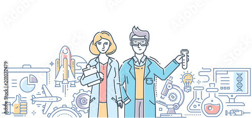 Innovations - modern flat design style isolated colorful illustration