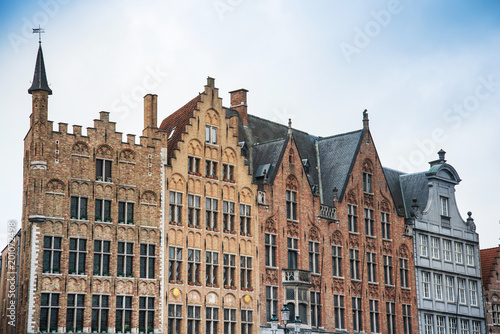 Antique building view in Old Town Bruges  Belgium