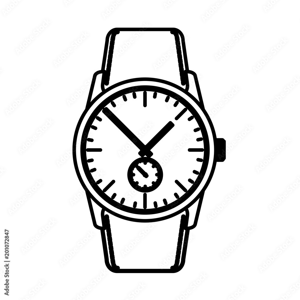Hand Watch Icon, Outline Style Royalty Free SVG, Cliparts, Vectors, And