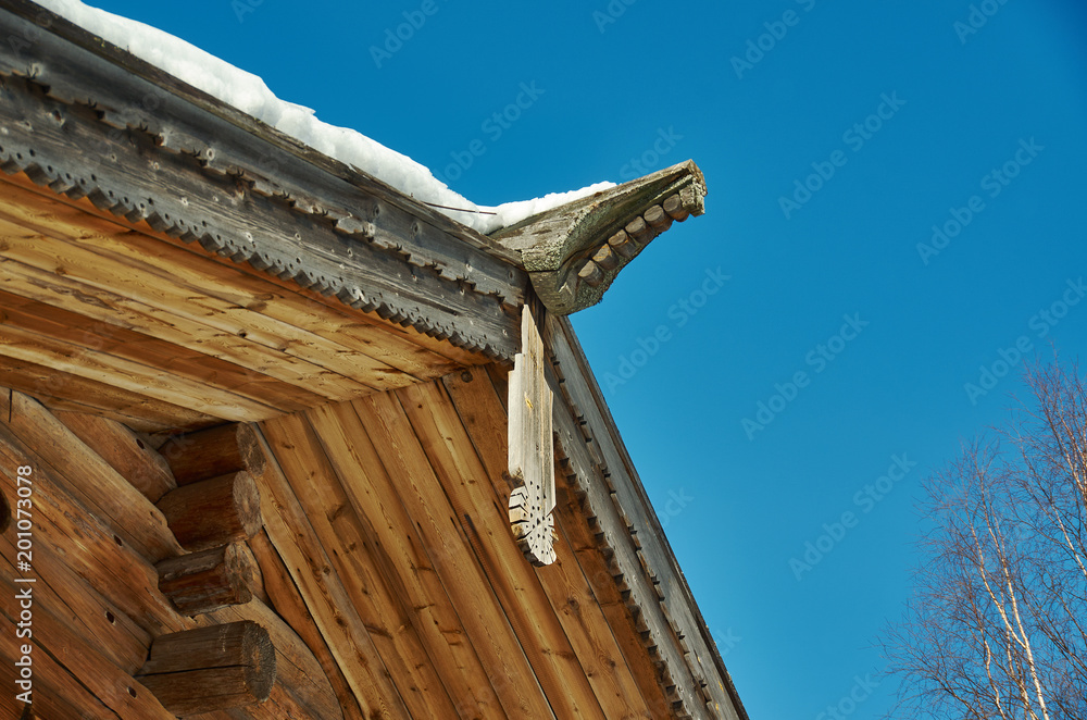 Obraz premium Russian Traditional wooden architecture - Chudsky konek