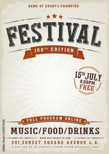 Music Festival Vintage Poster