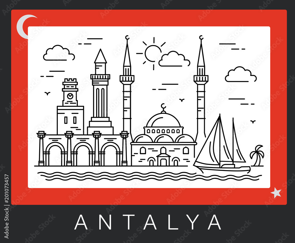 Fototapeta premium City sights Antalya, Turkey