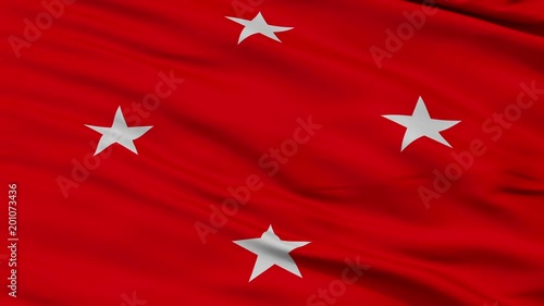 Londrina closeup flag, city of Brasil, realistic animation seamless loop - 10 seconds long photo