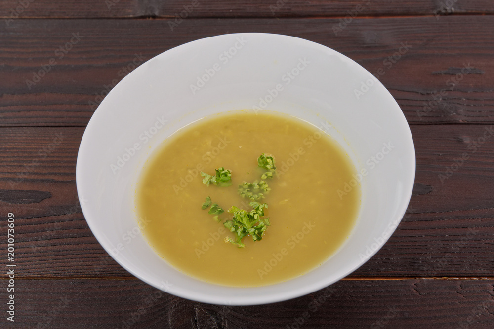 Chickpea soup with vegertables on a table Chickpea soup with vegertables on a table