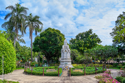 Royal monument in Suan Saranrom Park, Bangkok, Thailand