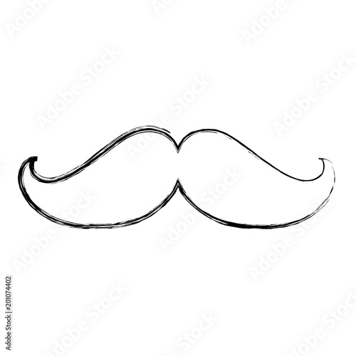 mustache gentleman hispter icon image vector illustration sketch
