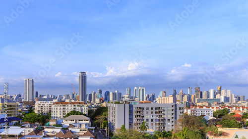 Bangkok business district cityscape with skyscraper, Thailand