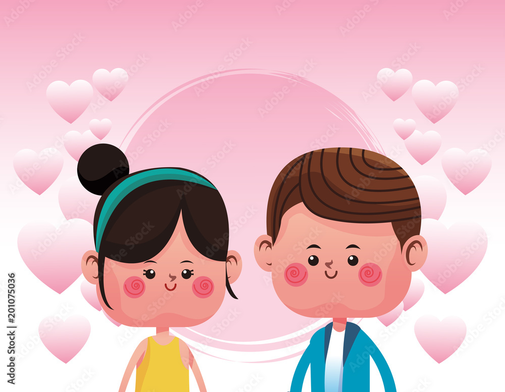 Cute couple in love cartoons vector illustration graphic design Cute couple in love cartoons vector illustration graphic design