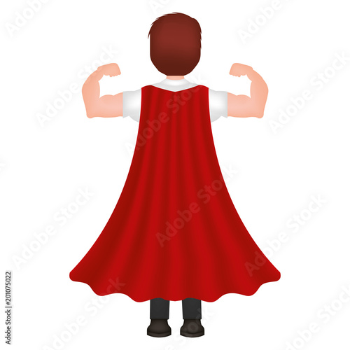 super hero back character vector illustration design