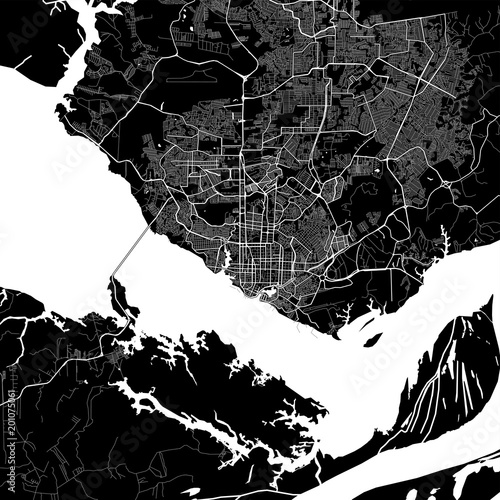 Area map of Manaus, Brazil photo