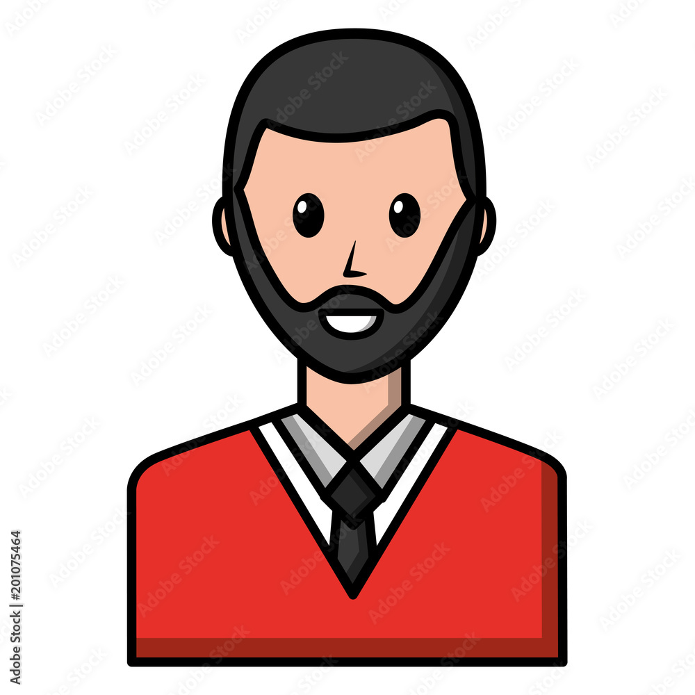 elegant businessman with beard avatar character vector illustration design elegant businessman with beard avatar character vector illustration design
