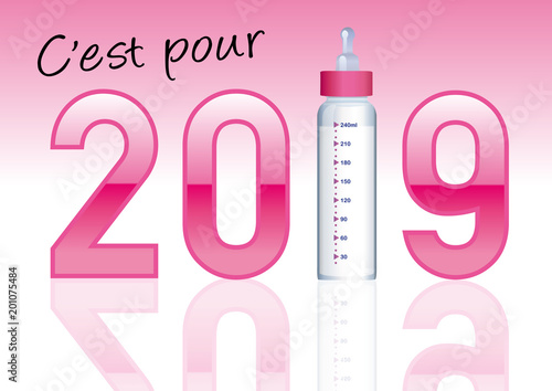 faire part - 2019 - faire part de naissance - bébé - fille - rose - original - humoristiques - parent