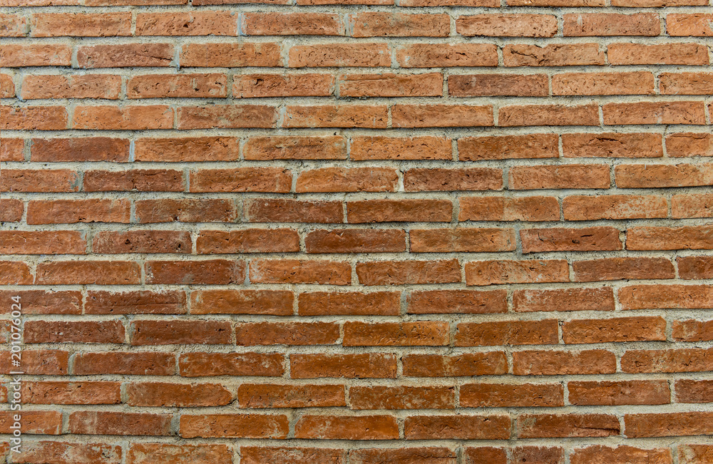 Obraz premium Red brown old brick wall ,vintage felling picture , brick background,texture