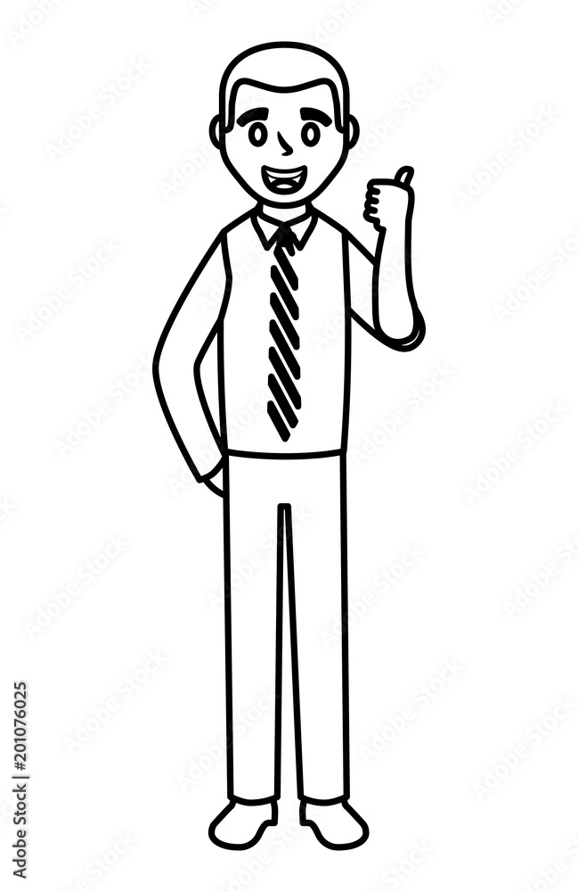 elegant businessman making ok sign avatar character vector illustration design elegant businessman making ok sign avatar character vector illustration design