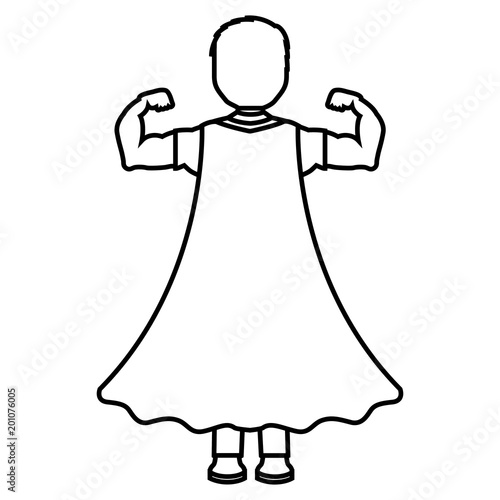 super hero back character vector illustration design