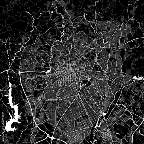 Area map of Curitiba, Brazil
