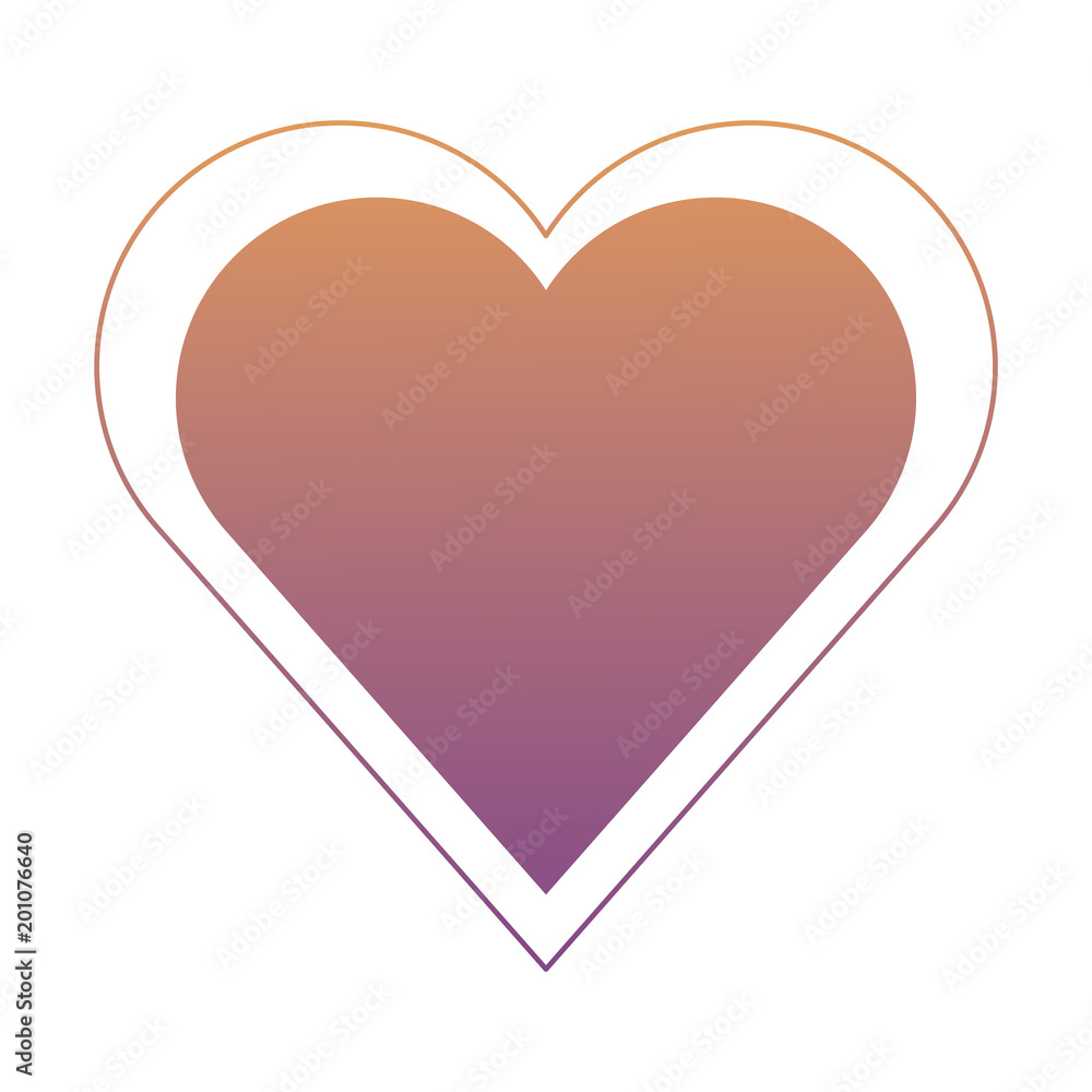 heart icon over white background, vector illustration