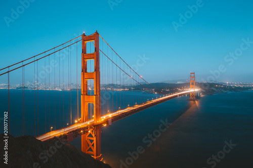 Golden Gate Bridge at twilight, San Francisco, California, USA