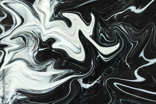 liquid black and white marble texture background