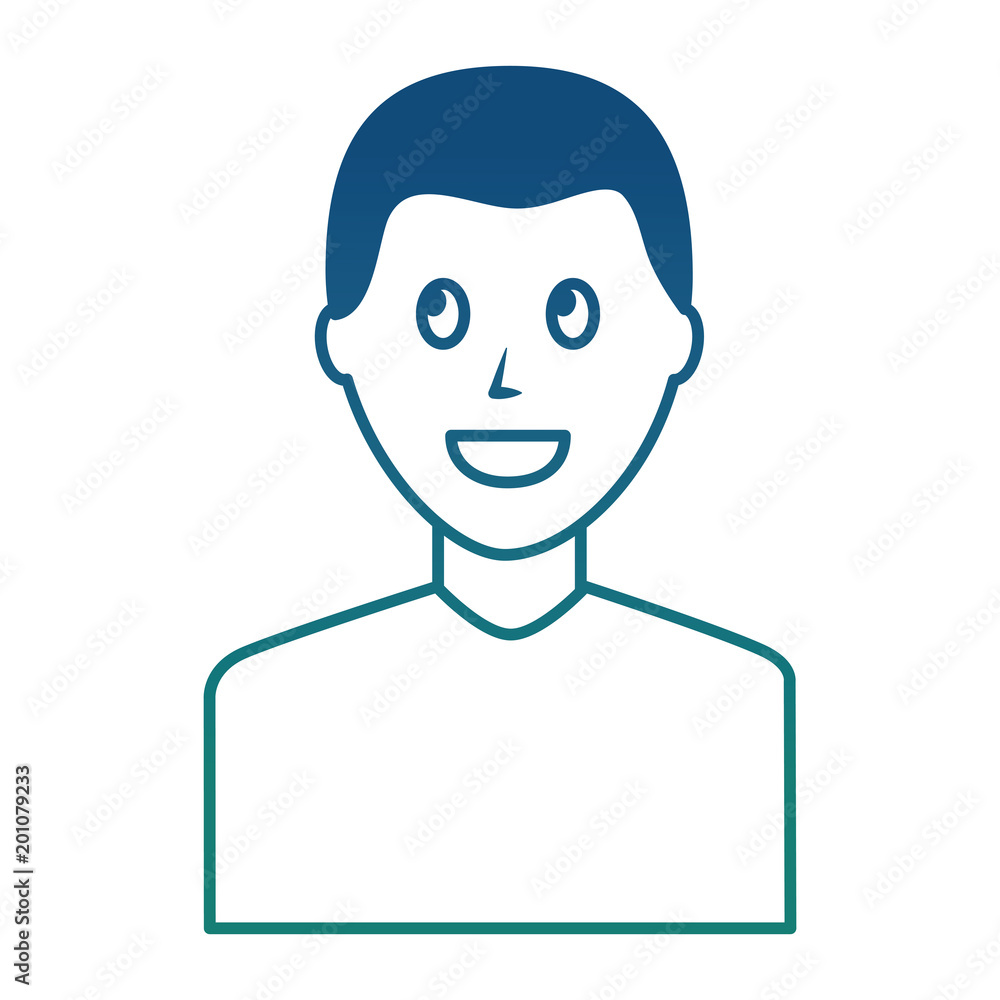 male avatar character man image vector illustration degraded color