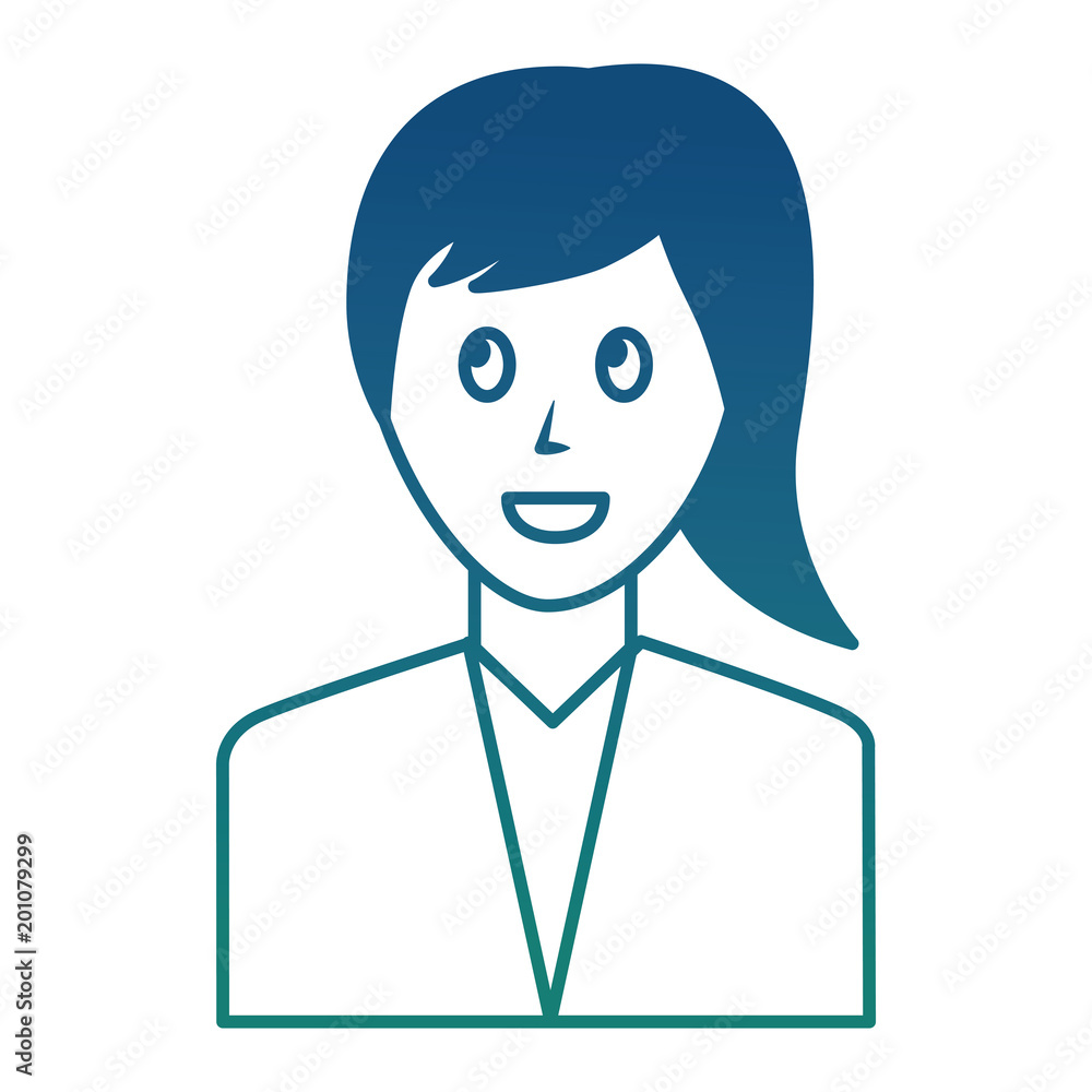 portrait woman female character image vector illustration degraded color portrait woman female character image vector illustration degraded color