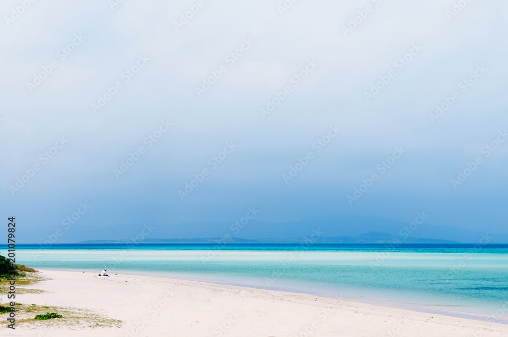 Beautiful beach and blue sea on Taketomi, Okinawa, Japan