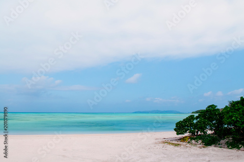 Fototapeta Naklejka Na Ścianę i Meble -  Beautiful beach and blue sea on Taketomi, Okinawa, Japan