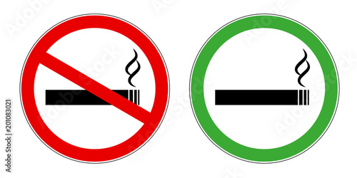 nichtraucherbereich und raucherbereich