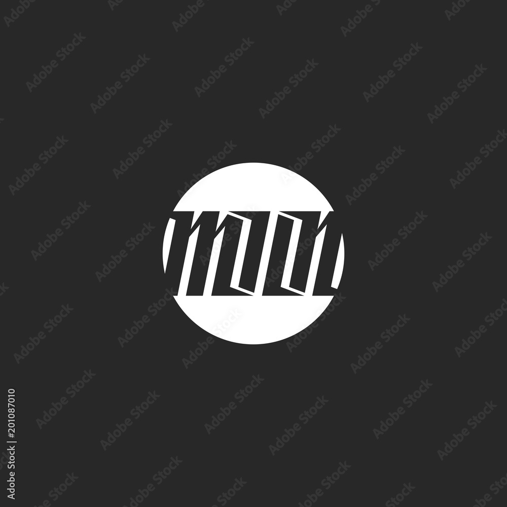 Full moon logo lettering black and white negative space style, modern  calligraphy word for t-shirt print Stock Vector | Adobe Stock