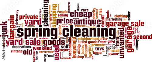 Spring cleaning word cloud