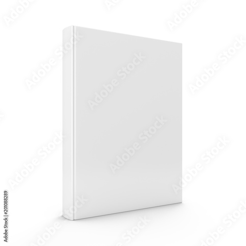 3D rendering blank book on white background