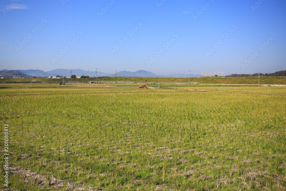 kameoka she field in japan countryside