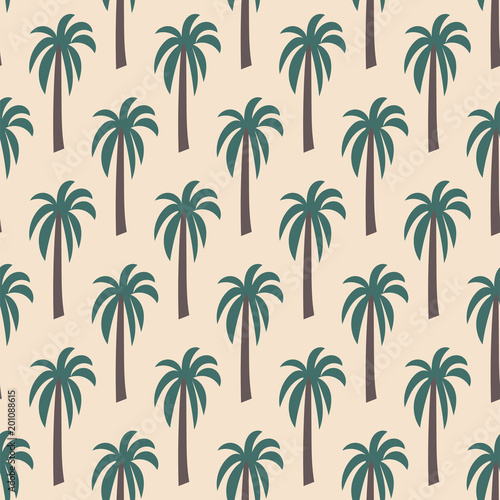 seamless coconut tree pattern