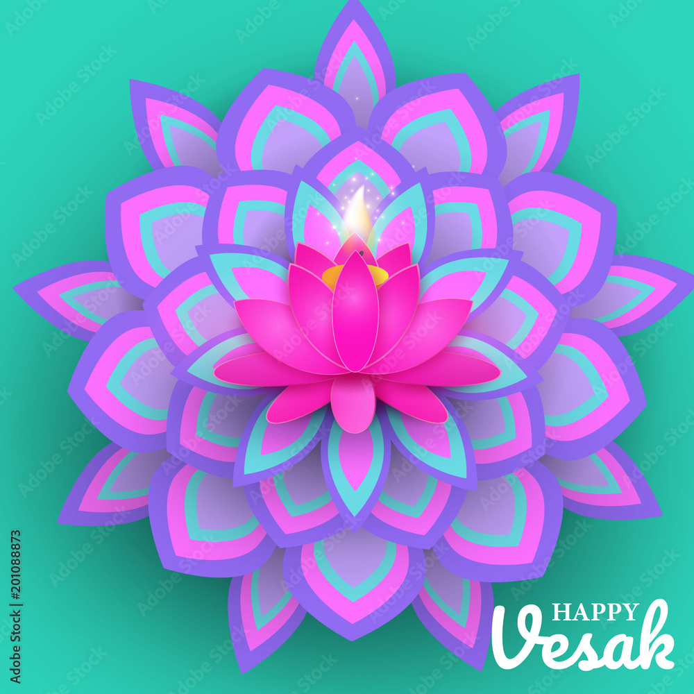 Illustration of Happy Vesak Day or Buddha Purnima background. Illustration of Happy Vesak Day or Buddha Purnima background.