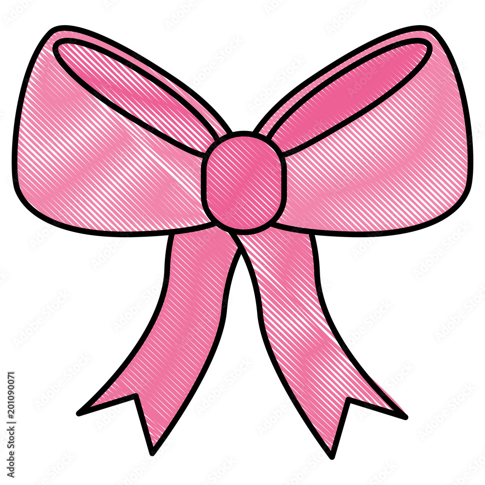 Pink Bow Vector Art & Graphics