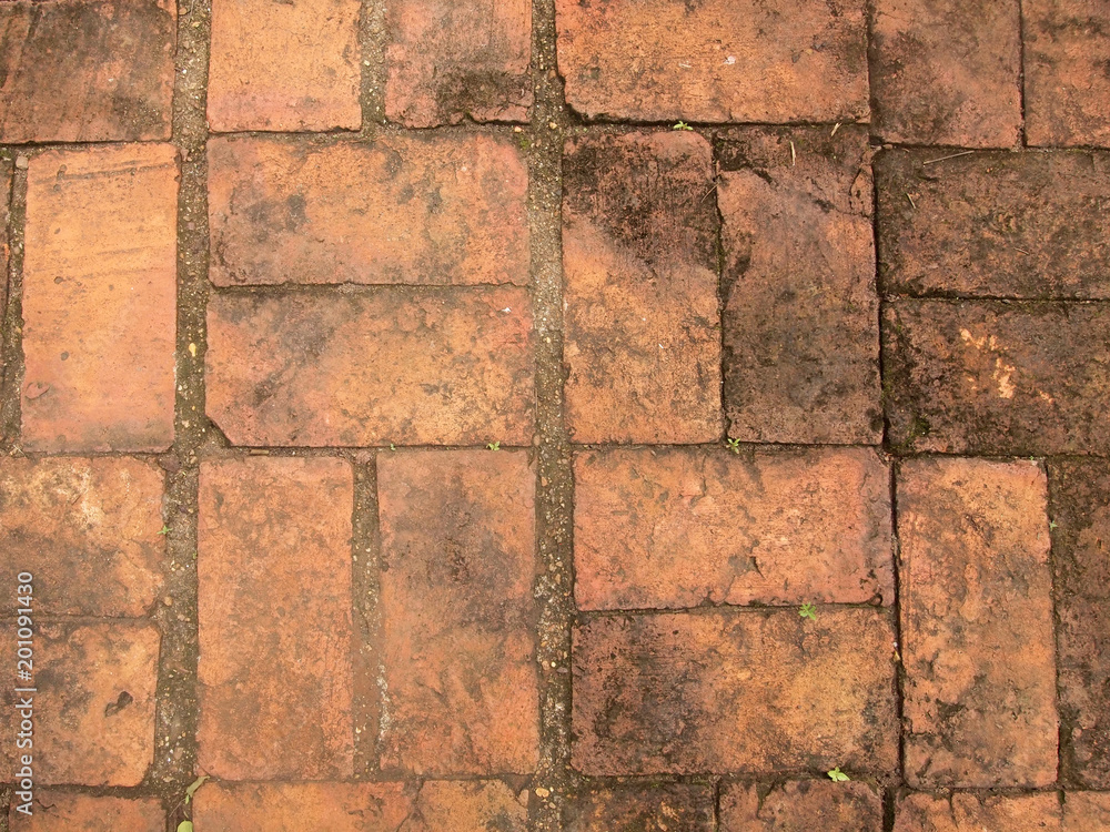 Brick footpath background Brick footpath background