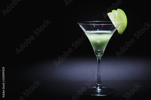 Apple martini cocktail.