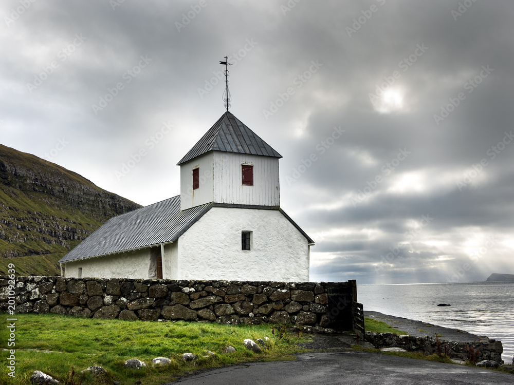 Kirkjubour, Kirche auf den Färöer