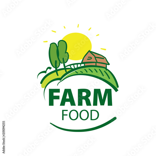 Farm House concept logo full vector