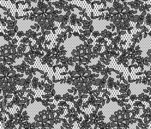 seamless floral lace pattern, vector illustration