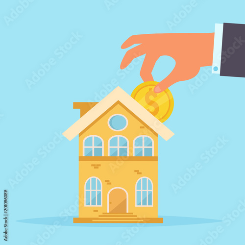 Home loan Vector. Cartoon. Isolated art