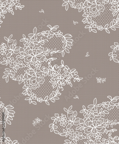seamless floral lace pattern, vector illustration
