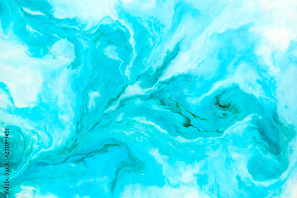 Coloring ink flowing and mixing in milk texture. background image
