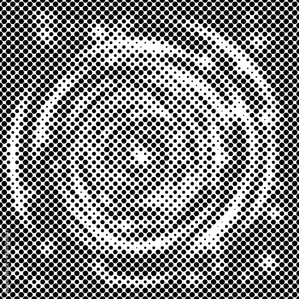 Spiral halftone dot abstract background design vector illustration